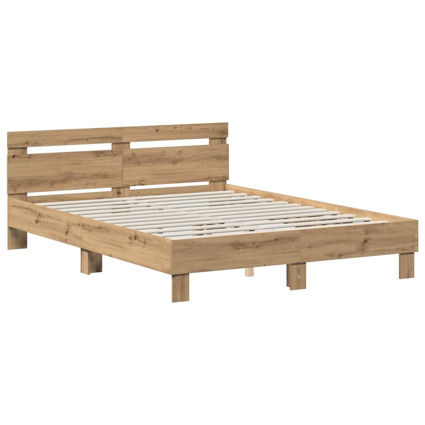 vidaXL Bed Frame Artisan Oak 120 x 190 cm Engineered Wood