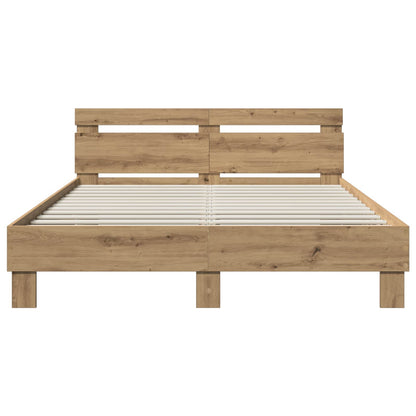 vidaXL Bed Frame Artisan Oak 120 x 190 cm Engineered Wood