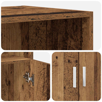 vidaXL Highboard Old Wood 70 x 42.5 x 185 cm Engineered Wood