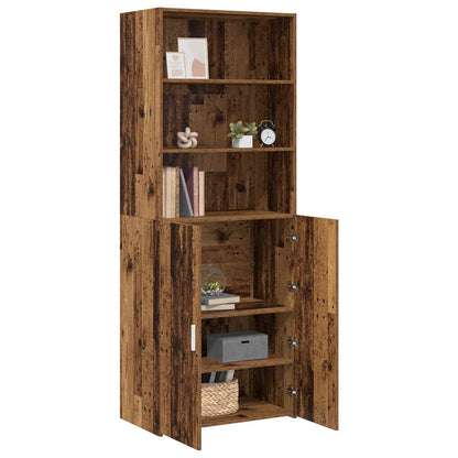 vidaXL Highboard Old Wood 70 x 42.5 x 185 cm Engineered Wood