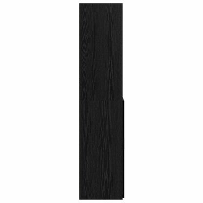 vidaXL Highboard Black Oak 70 x 42.5 x 185 cm Engineered Wood