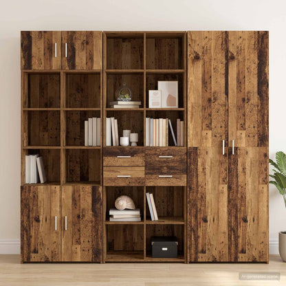 vidaXL Bookcase Old wood 30 x 42.4 x 185.2 cm