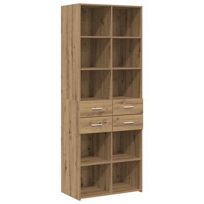vidaXL Bookcase Artisan oak 30 x 42.4 x 185.2 cm