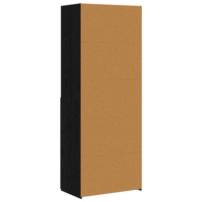 vidaXL Bookcase Black oak 70 x 42.5 x 185 cm Engineered Wood