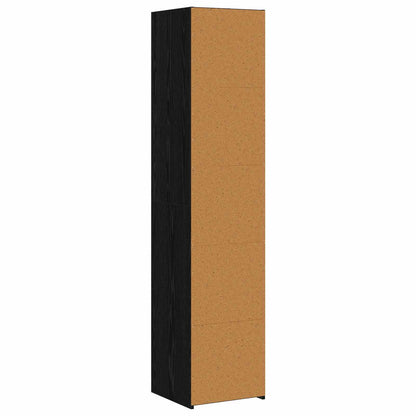 vidaXL Sideboard Black Oak 40 x 41 x 185 cm Engineered Wood