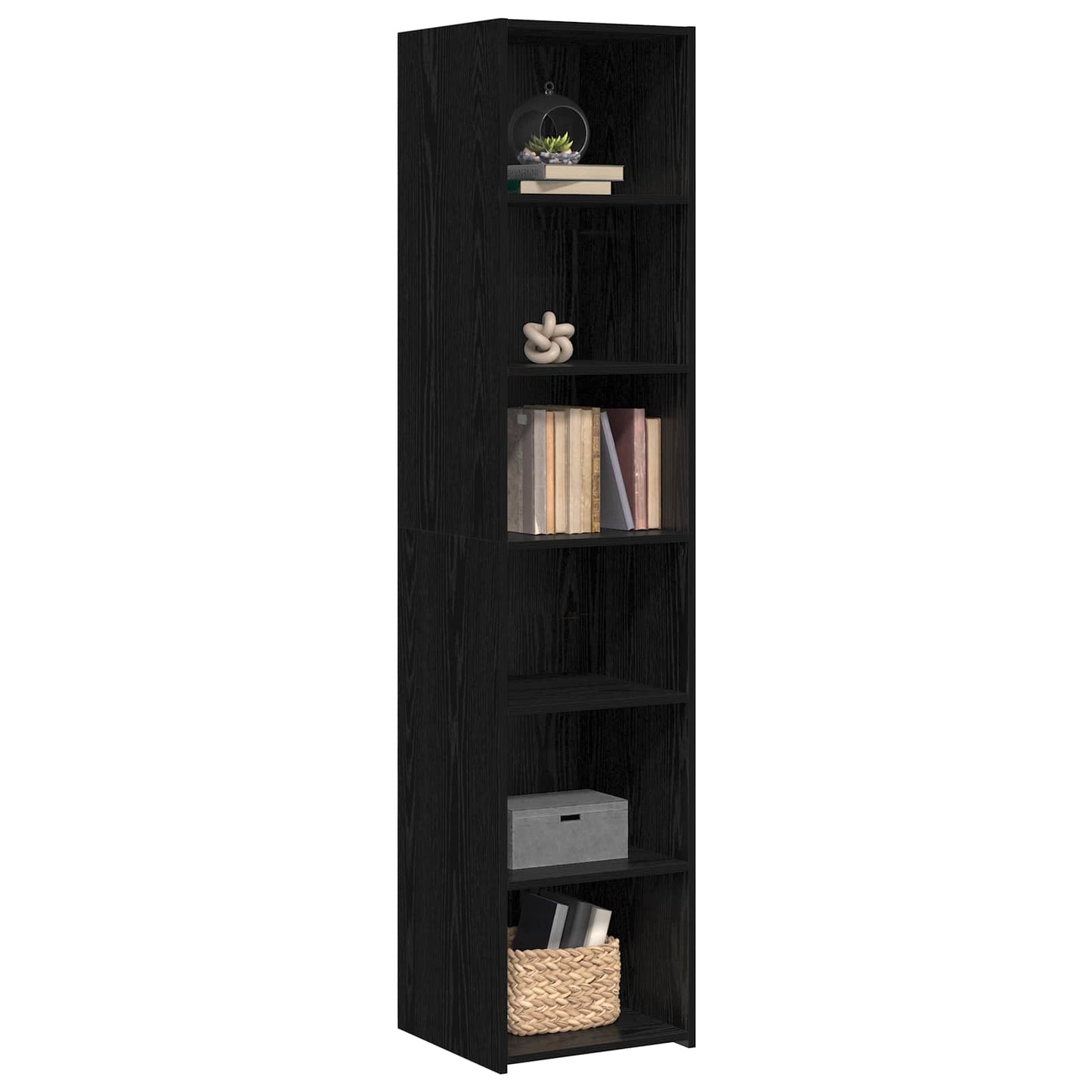 vidaXL Sideboard Black Oak 40 x 41 x 185 cm Engineered Wood