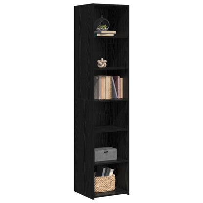 vidaXL Sideboard Black Oak 40 x 41 x 185 cm Engineered Wood