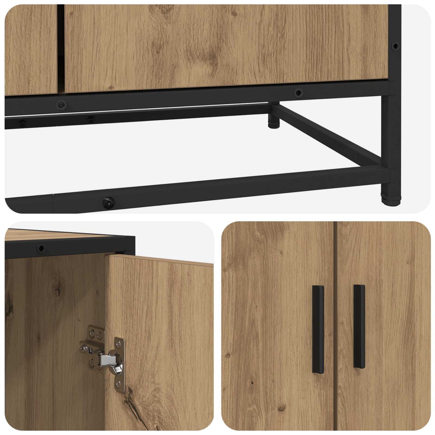 vidaXL Sideboard Artisan Oak 134 x 35 x 76 cm Engineered Wood