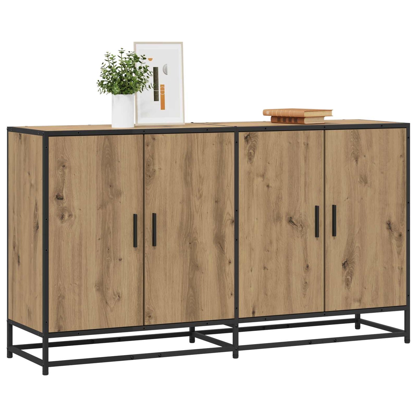 vidaXL Sideboard Artisan Oak 134 x 35 x 76 cm Engineered Wood