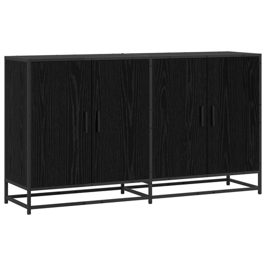 vidaXL Sideboard Black Oak 134 x 35 x 76 cm Engineered Wood