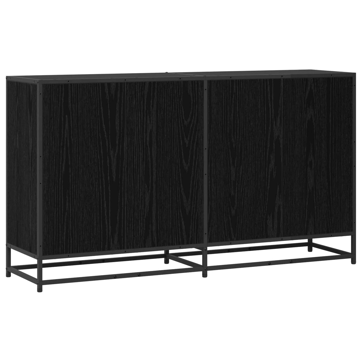 vidaXL Sideboard Black Oak 134 x 35 x 76 cm Engineered Wood