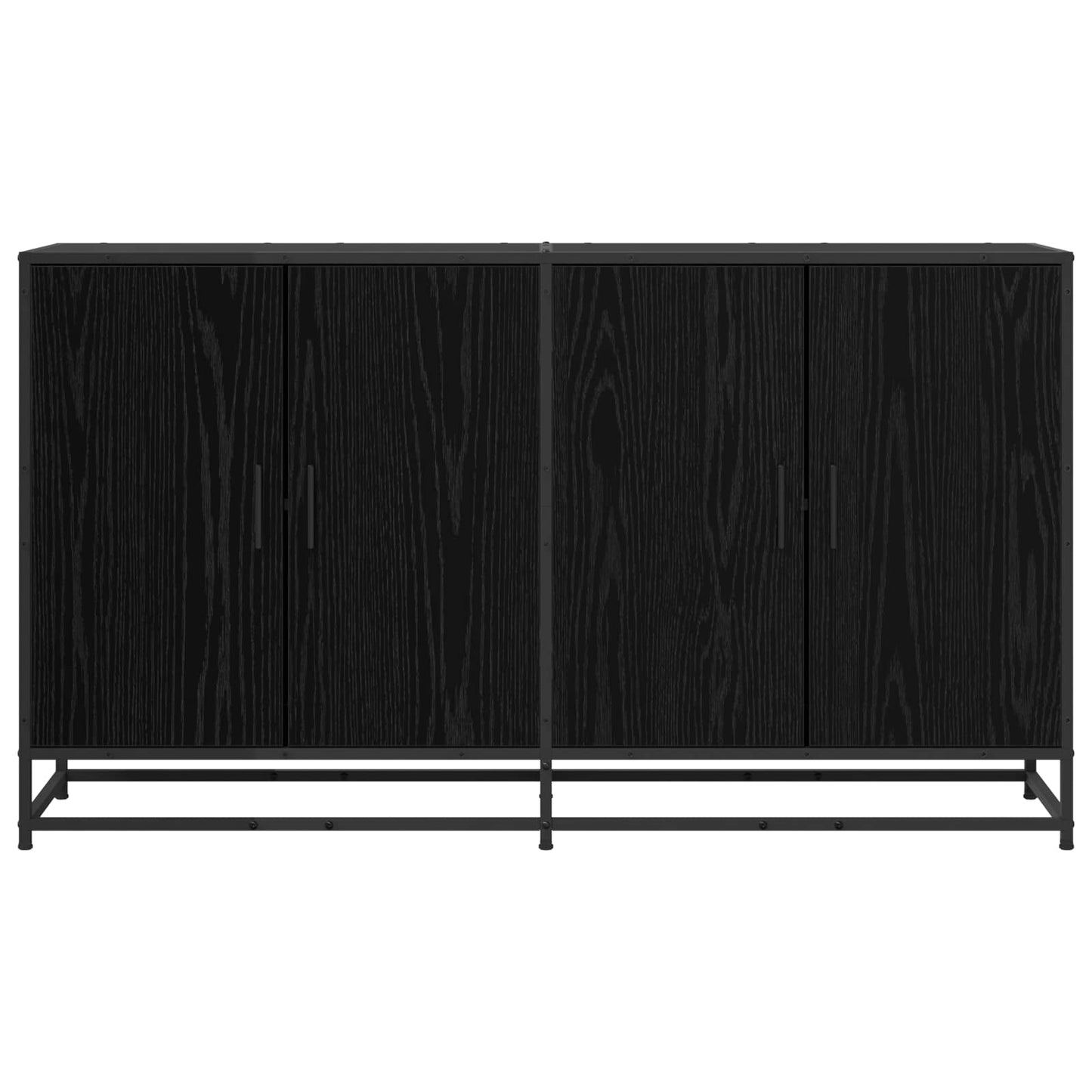 vidaXL Sideboard Black Oak 134 x 35 x 76 cm Engineered Wood