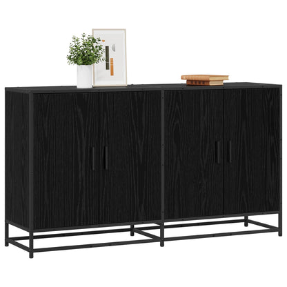 vidaXL Sideboard Black Oak 134 x 35 x 76 cm Engineered Wood