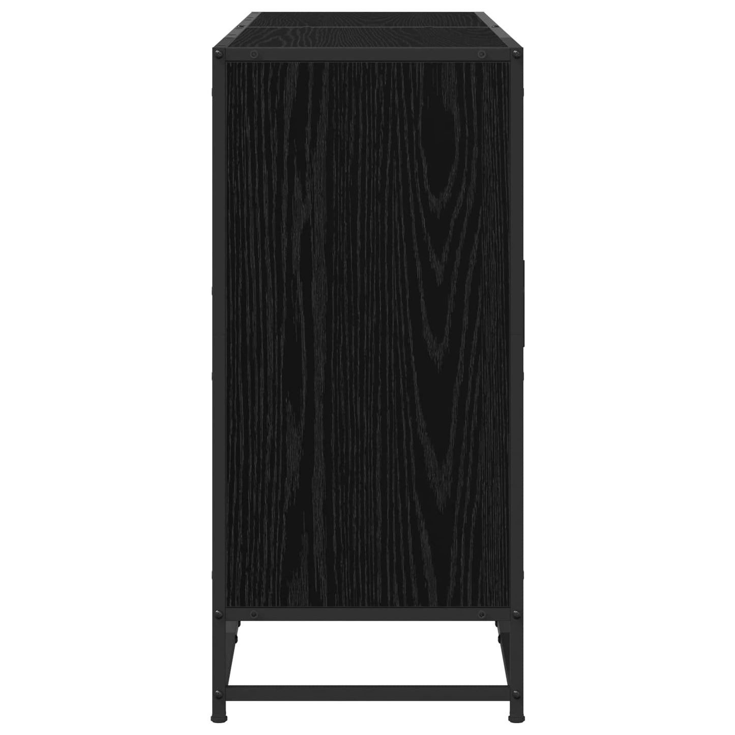 vidaXL Sideboard Black Oak 134 x 35 x 76 cm Engineered Wood