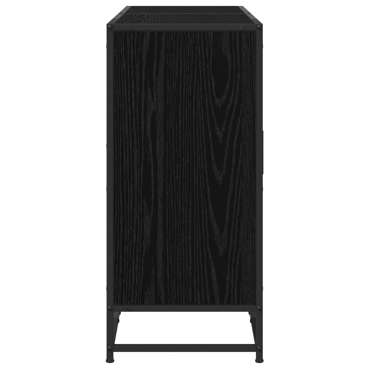 vidaXL Sideboard Black Oak 134 x 35 x 76 cm Engineered Wood