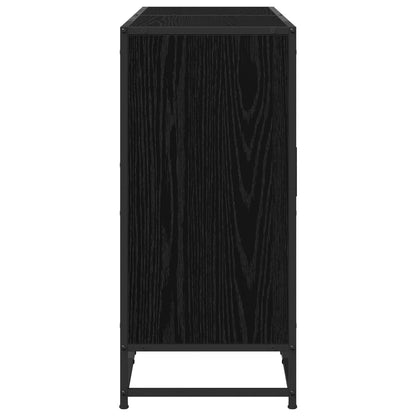 vidaXL Sideboard Black Oak 134 x 35 x 76 cm Engineered Wood
