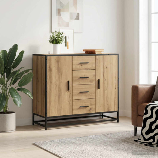 vidaXL Sideboard Artisan Oak 92 x 35 x 76 cm Engineered Wood