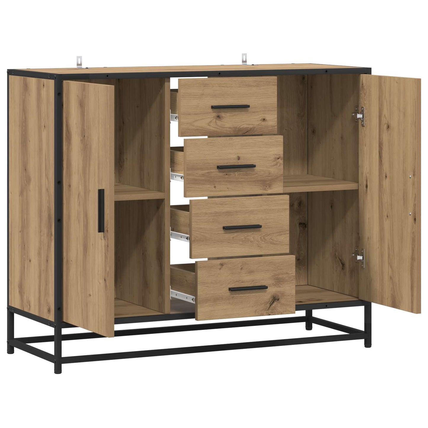 vidaXL Sideboard Artisan Oak 92 x 35 x 76 cm Engineered Wood