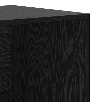 vidaXL Wardrobe with Shelf Black oak 100 x 50 x 200 cm Engineered Wood