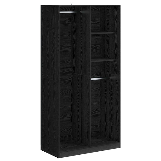vidaXL Wardrobe Black oak 100 x 50 x 200 cm Engineered Wood