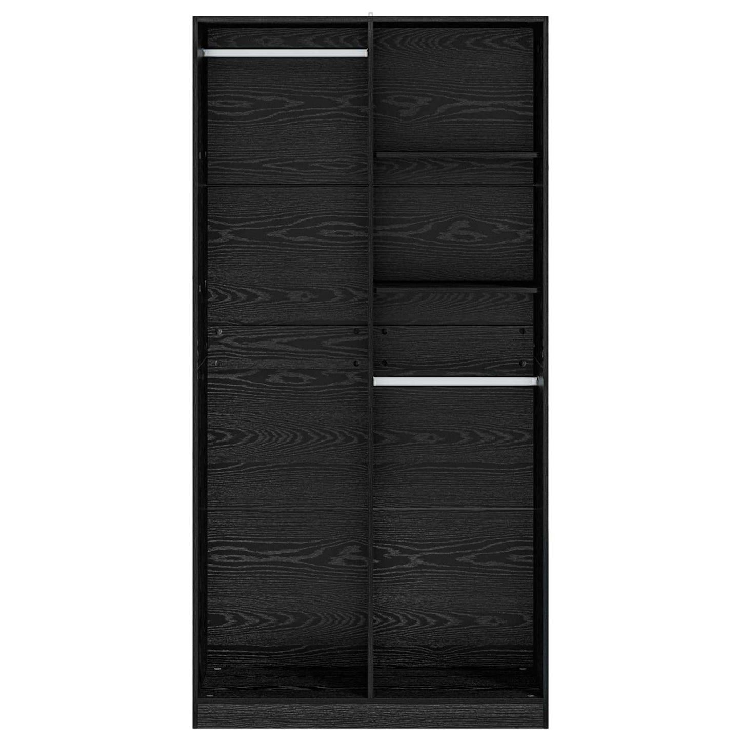 vidaXL Wardrobe with Shelf Black oak 100 x 50 x 200 cm Engineered Wood