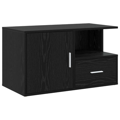 vidaXL Corner Cabinet Black Oak 200 x 40 x 45 cm Engineered Wood