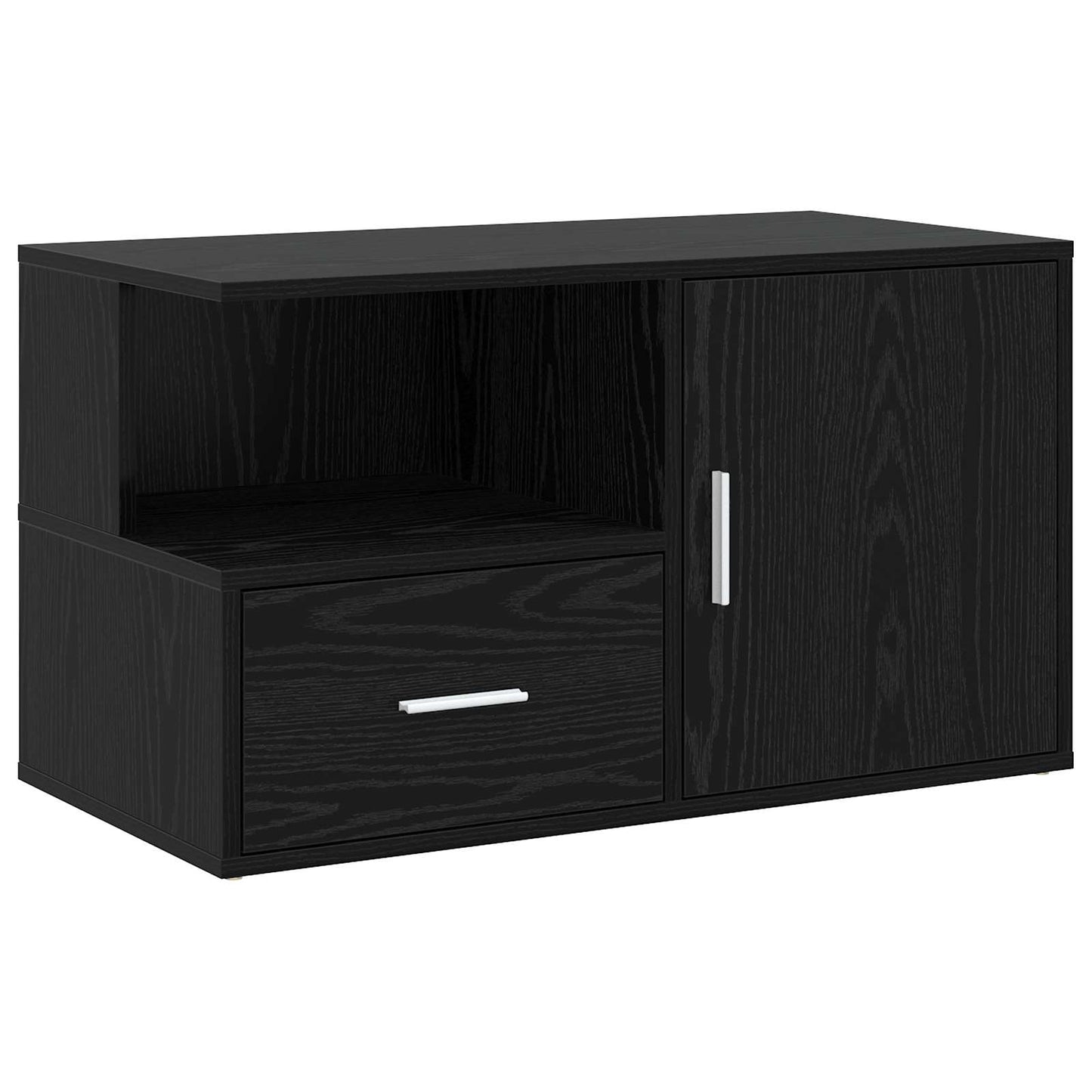 vidaXL Corner Cabinet Black Oak 200 x 40 x 45 cm Engineered Wood