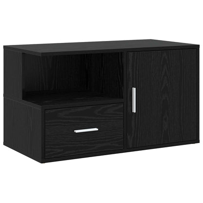 vidaXL Corner Cabinet Black Oak 200 x 40 x 45 cm Engineered Wood