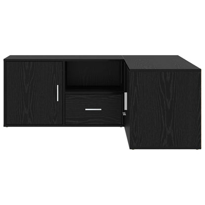 vidaXL Corner Cabinet Black Oak 200 x 40 x 45 cm Engineered Wood