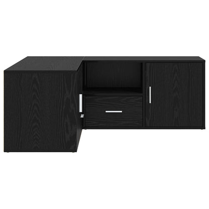 vidaXL Corner Cabinet Black Oak 200 x 40 x 45 cm Engineered Wood