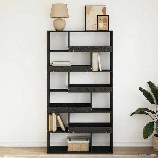 vidaXL Book Shelf 100 x 33 x 156.5 cm Engineered Wood Black oak