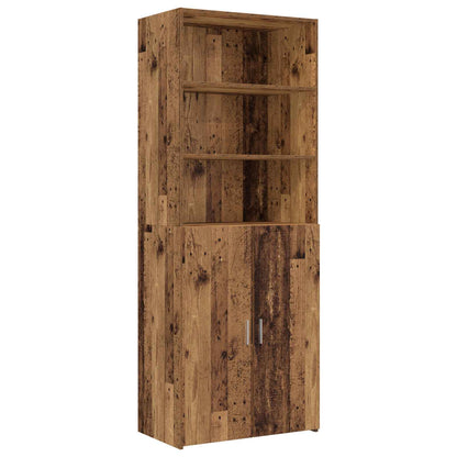 vidaXL Storage Cabinet with Shelves Old Wood 70 x 42.5 x 225 cm