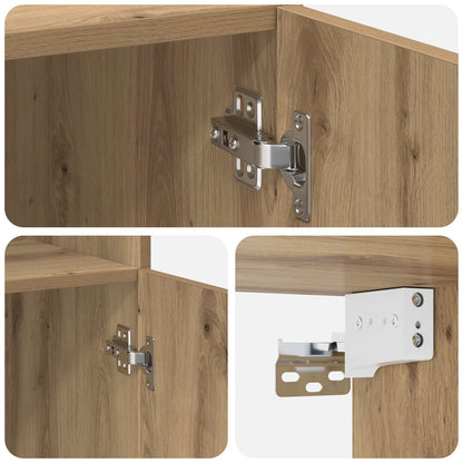 vidaXL Storage Cabinet with Shelves Artisan Oak 70 x 42.5 x 225 cm