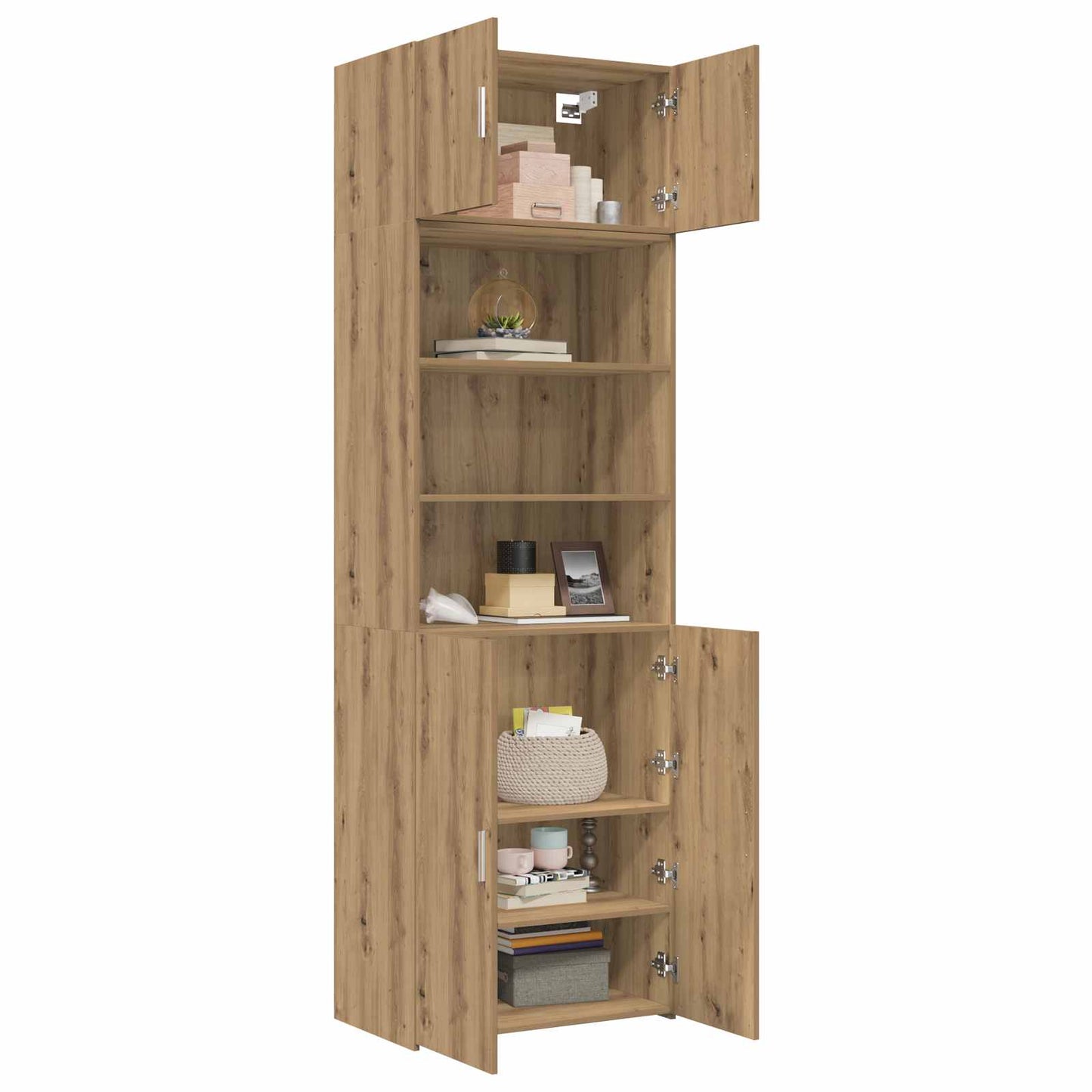 vidaXL Storage Cabinet with Shelves Artisan Oak 70 x 42.5 x 225 cm
