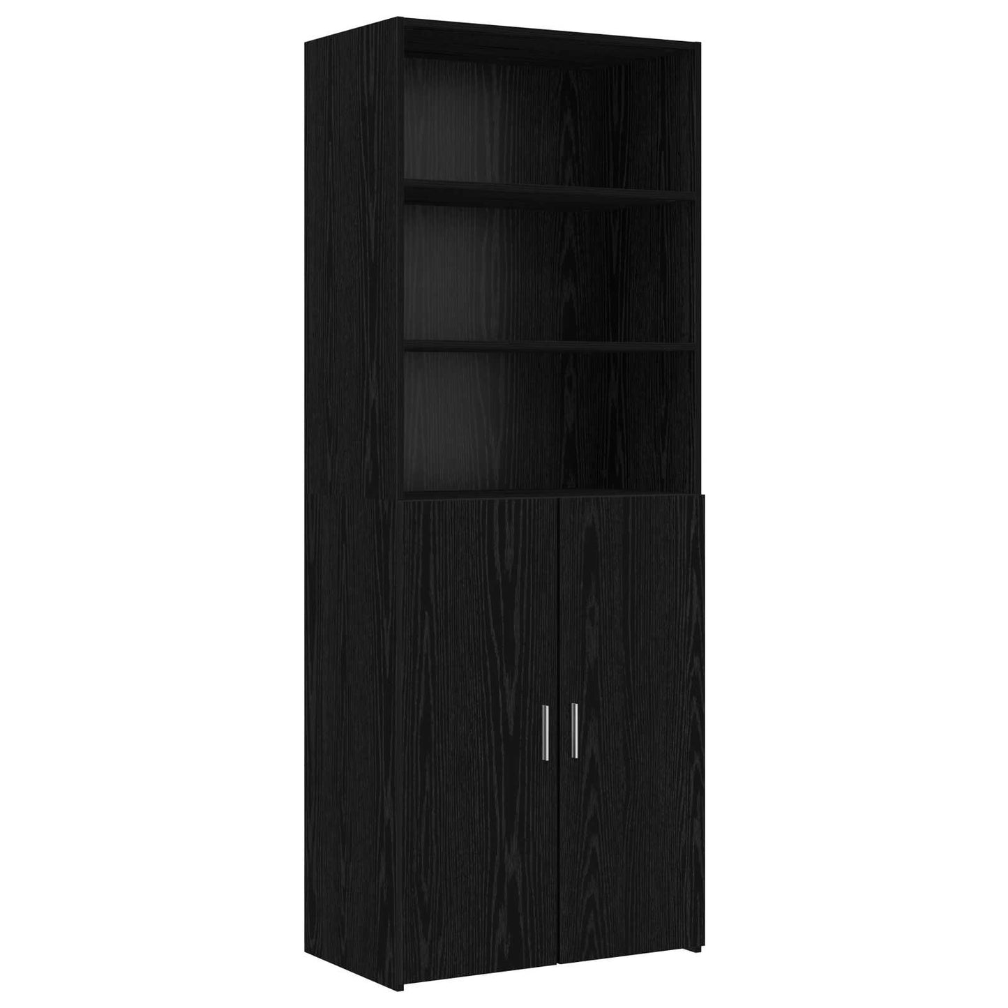 vidaXL Storage Cabinet with Shelves Black Oak 70 x 42.5 x 225 cm