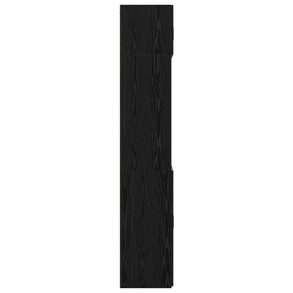 vidaXL Storage Cabinet with Shelves Black Oak 70 x 42.5 x 225 cm