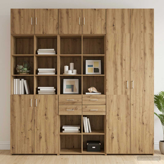 vidaXL Storage Cabinet with Shelves Artisan Oak 70 x 42.5 x 225 cm