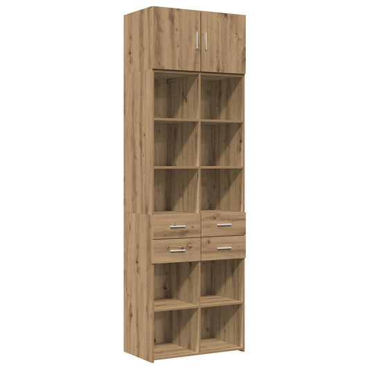vidaXL Storage Cabinet with Shelves Artisan Oak 70 x 42.5 x 225 cm