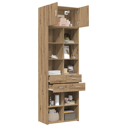 vidaXL Storage Cabinet with Shelves Artisan Oak 70 x 42.5 x 225 cm