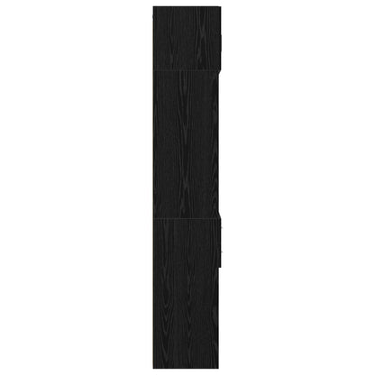 vidaXL Storage Cabinet with Shelves Black Oak 70 x 42.5 x 225 cm