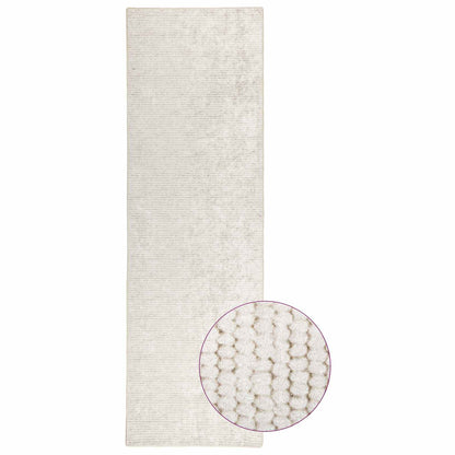 vidaXL Rug Cream 50 x 300 cm 100% Polyester 3 mm Washable