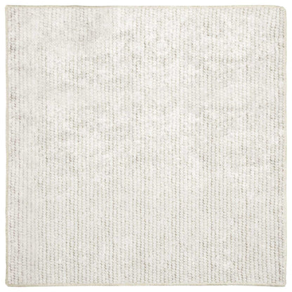 vidaXL Rug Cream 100 x 100 cm 100% Polyester 3 mm Washable