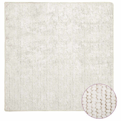 vidaXL Rug Cream 100 x 100 cm 100% Polyester 3 mm Washable