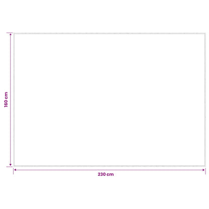 vidaXL Rug Cream 160 x 230 cm 100% Polyester 3 mm Washable
