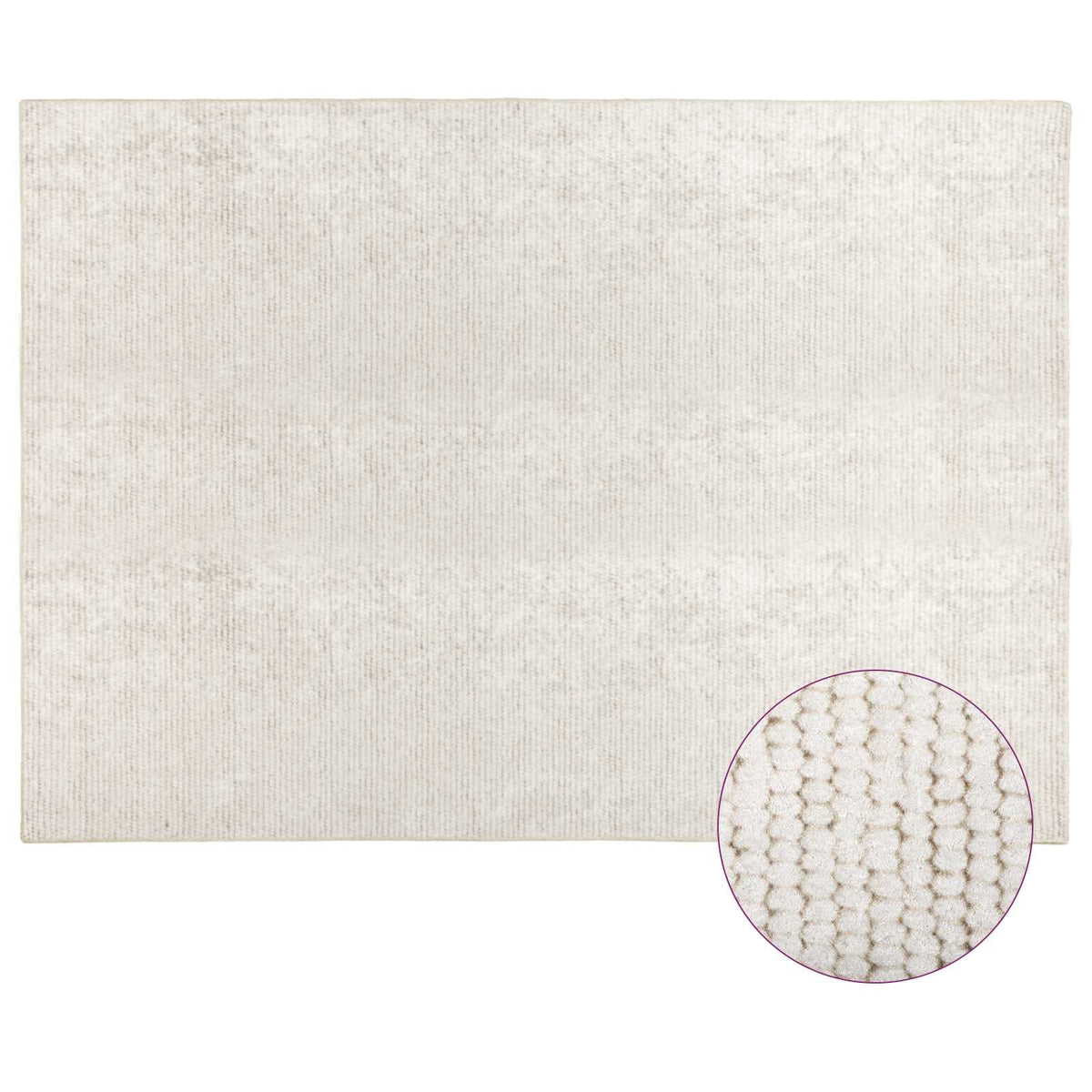 vidaXL Rug Cream 160 x 230 cm 100% Polyester 3 mm Washable