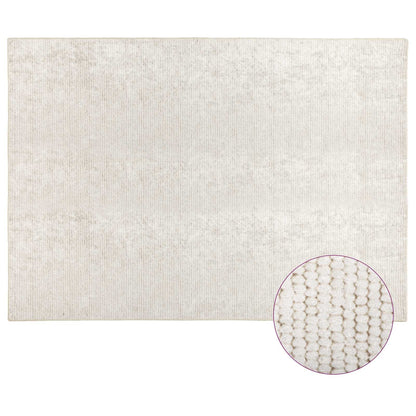 vidaXL Rug Cream 160 x 230 cm 100% Polyester 3 mm Washable