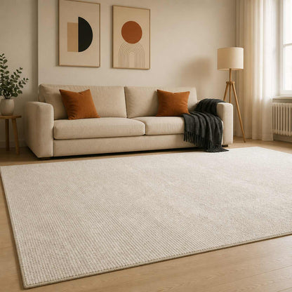vidaXL Rug Cream 300 x 400 cm 100% Polyester 3 mm Washable
