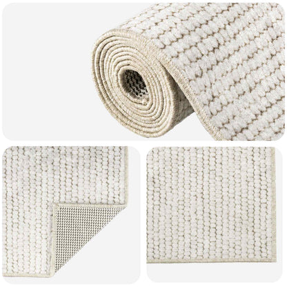 vidaXL Rug Cream 300 x 400 cm 100% Polyester 3 mm Washable
