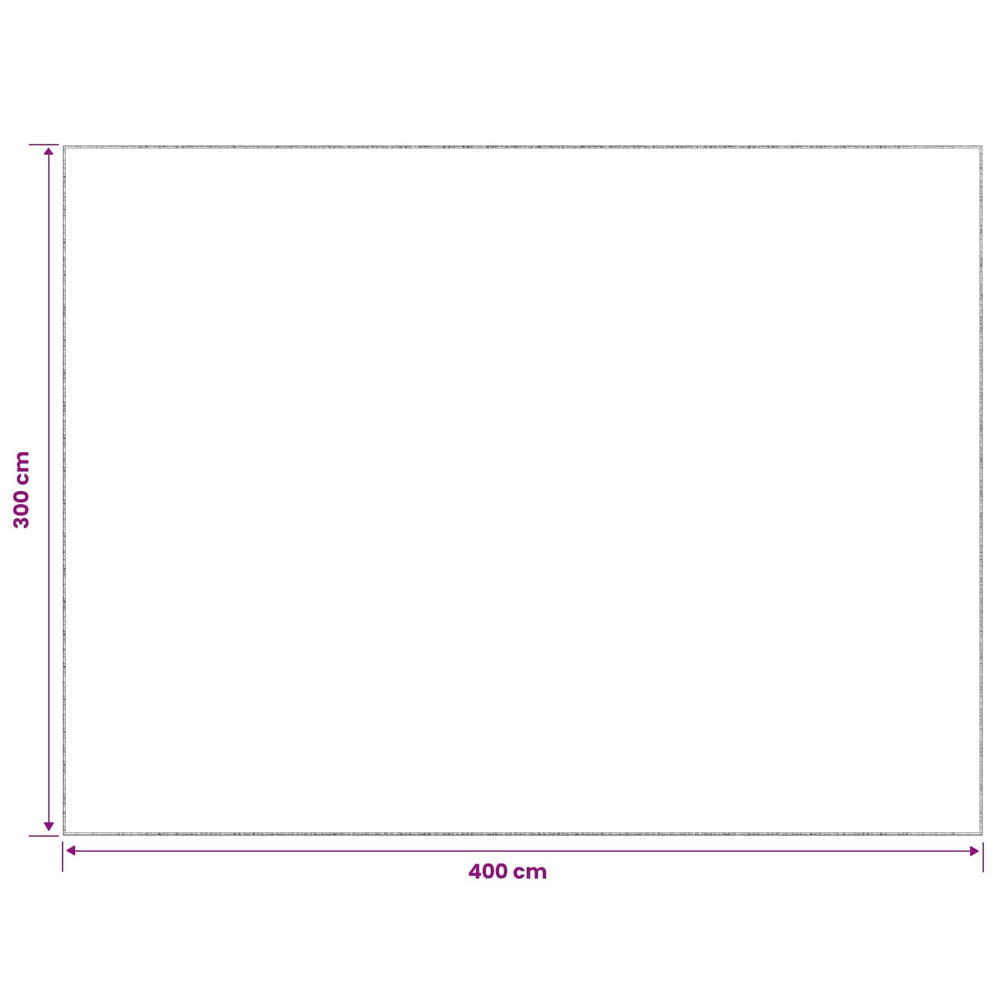 vidaXL Rug Cream 300 x 400 cm 100% Polyester 3 mm Washable
