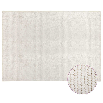 vidaXL Rug Cream 300 x 400 cm 100% Polyester 3 mm Washable